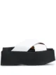 Image 1 of Marni platform cross-strap leather sandals