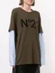 Nº21 layered shirt-sleeve logo T-shirt