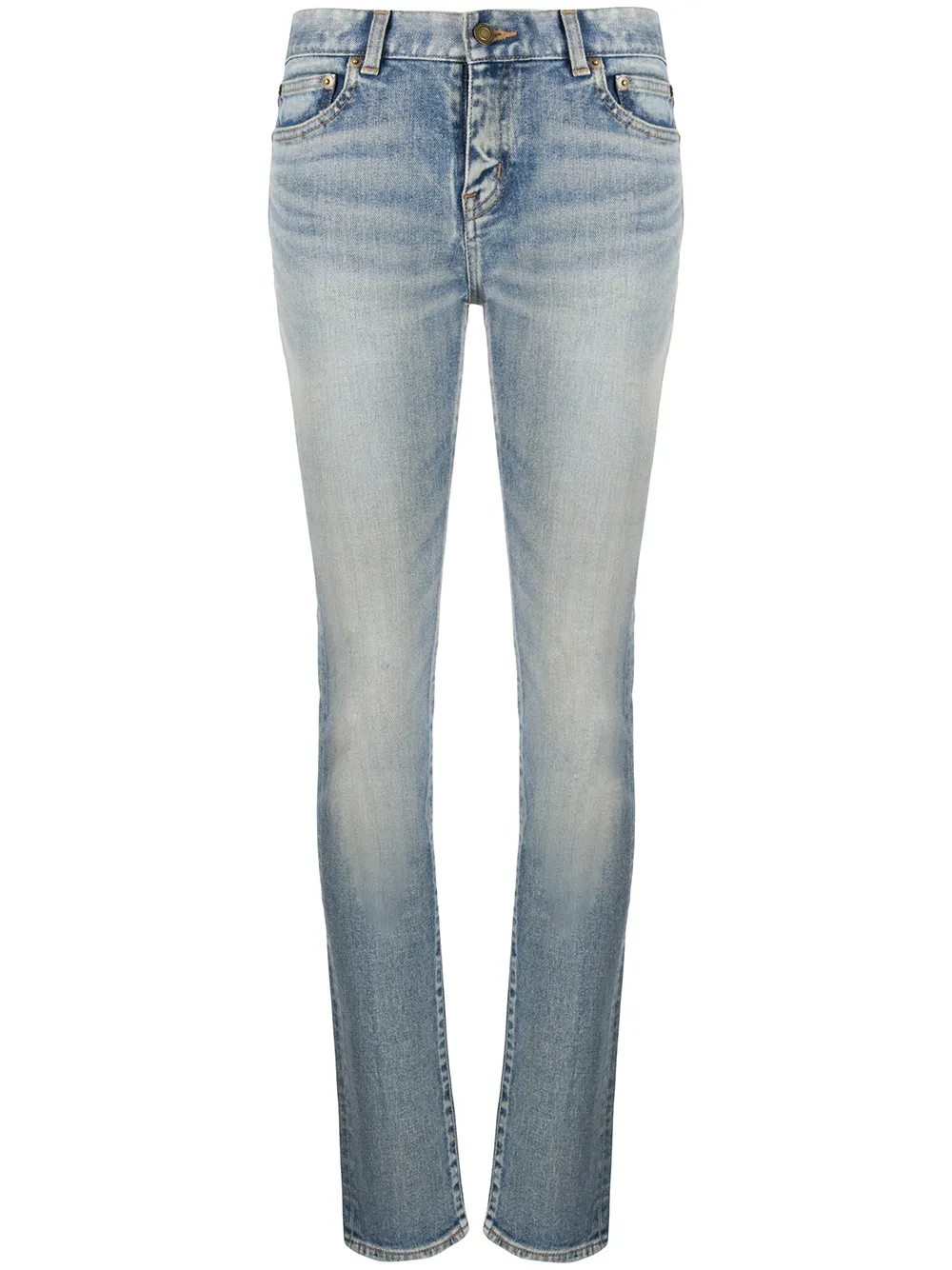 jean slim à effet délavé