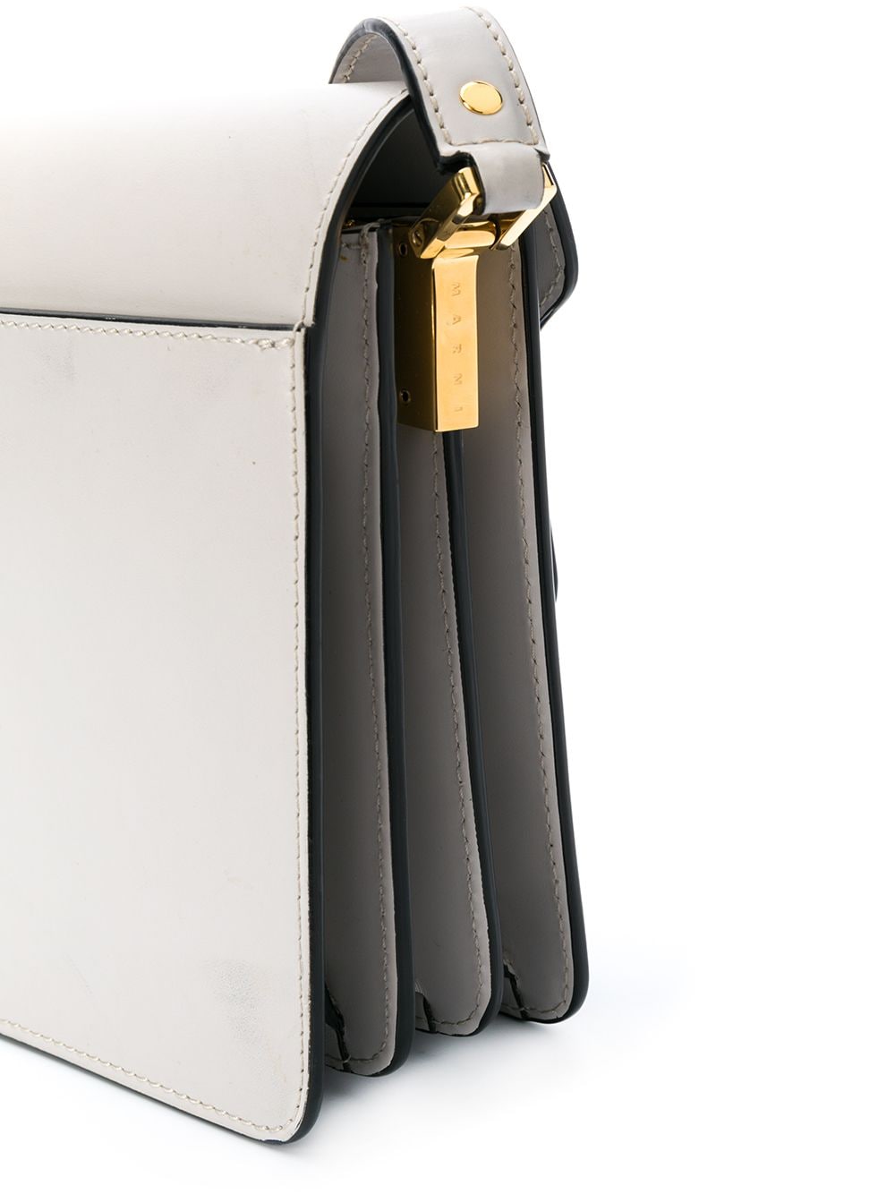Grey saffiano leather medium Trunk bag