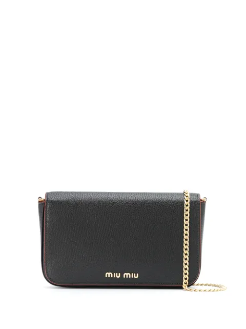 miu miu logo plaque padded tote bag