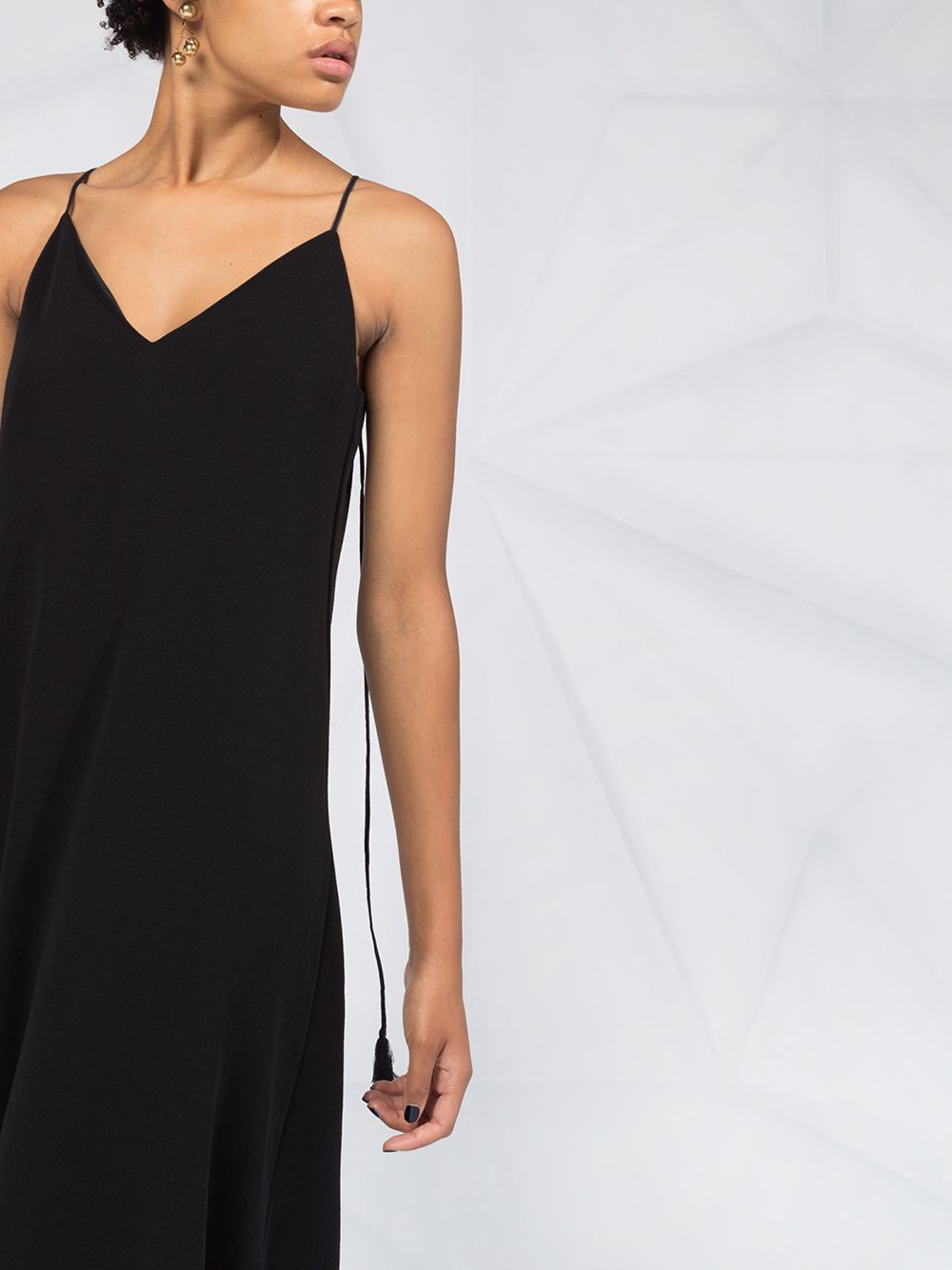 JIL SANDER SLEEVELESS V-NECK DRESS