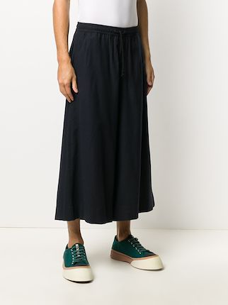 high-rise cropped wide-leg trousers展示图