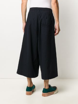 high-rise cropped wide-leg trousers展示图