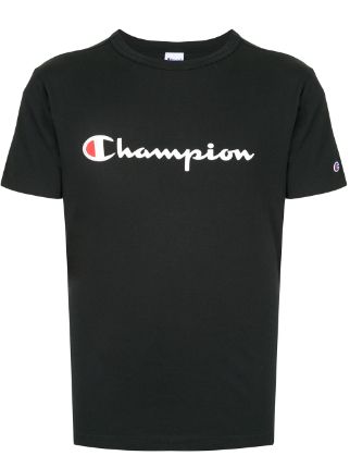 Champion Logo Print T-shirt - Neck Crew Farfetch
