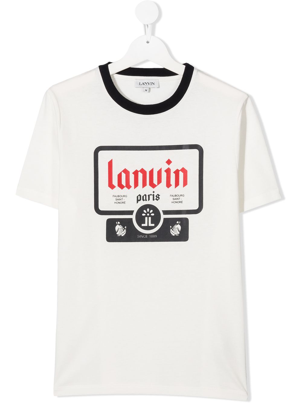 фото Lanvin enfant футболка с принтом