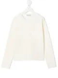 Moncler Enfant logo-patch sweatshirt - Neutrals