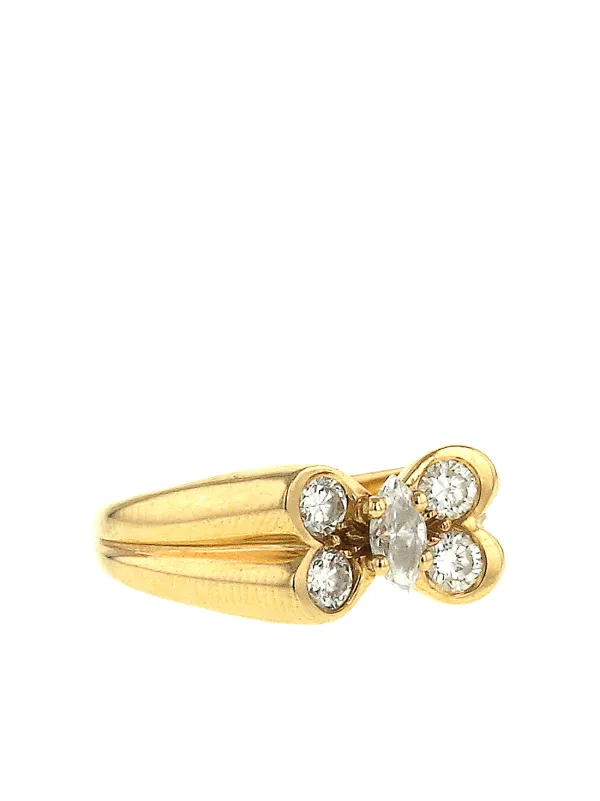 butterfly diamond ring gold