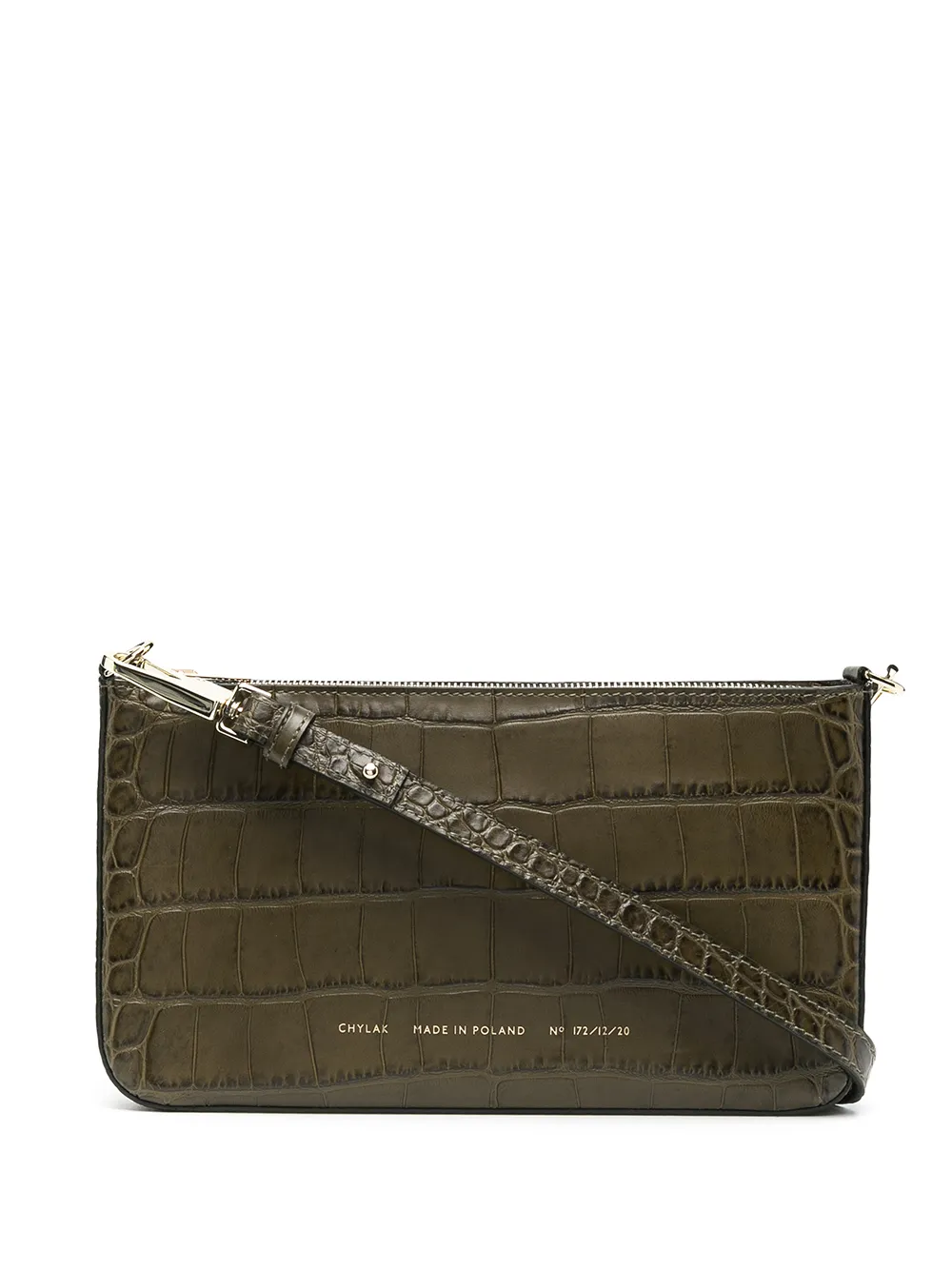 Click to view more detailed imagery on our partner's website Chylak Croc-effect Leather Shoulder Bag In Green