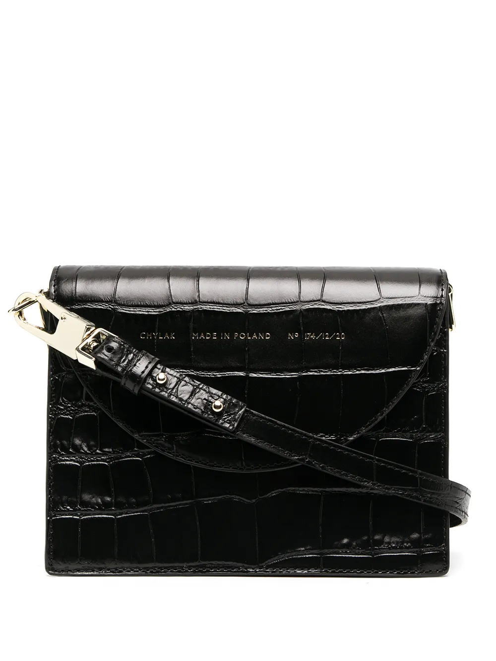 Click to view more detailed imagery on our partner's website Chylak Croc-effect Leather Shoulder Bag In Black