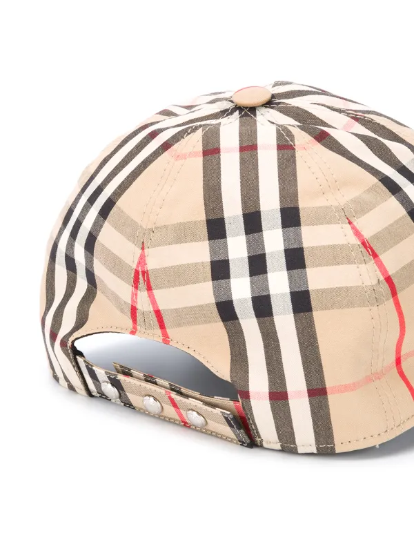 burberry vintage check baseball cap