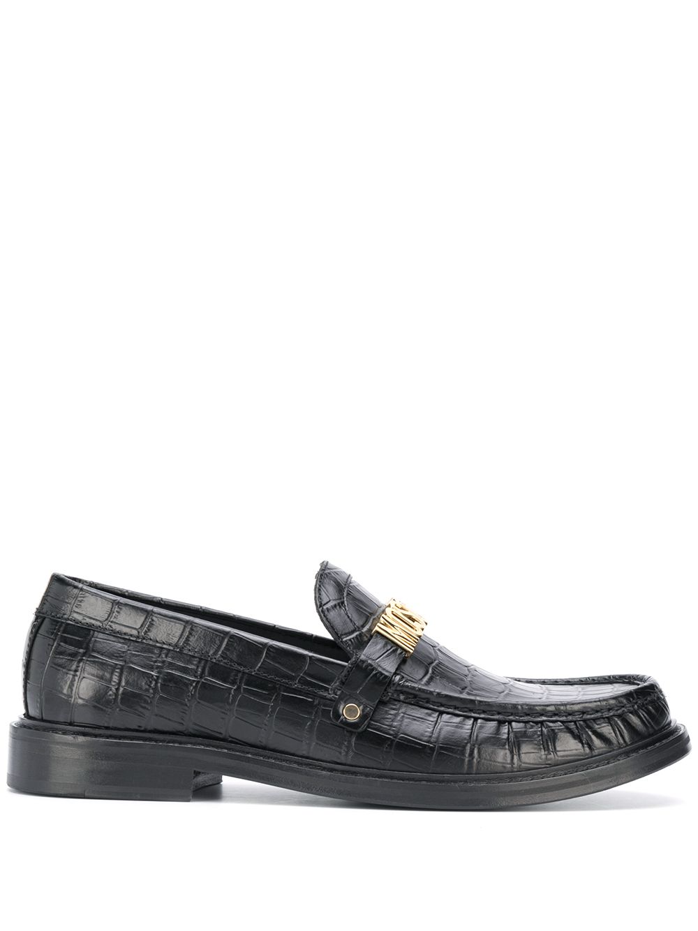 

Moschino mocasines con logo - Negro