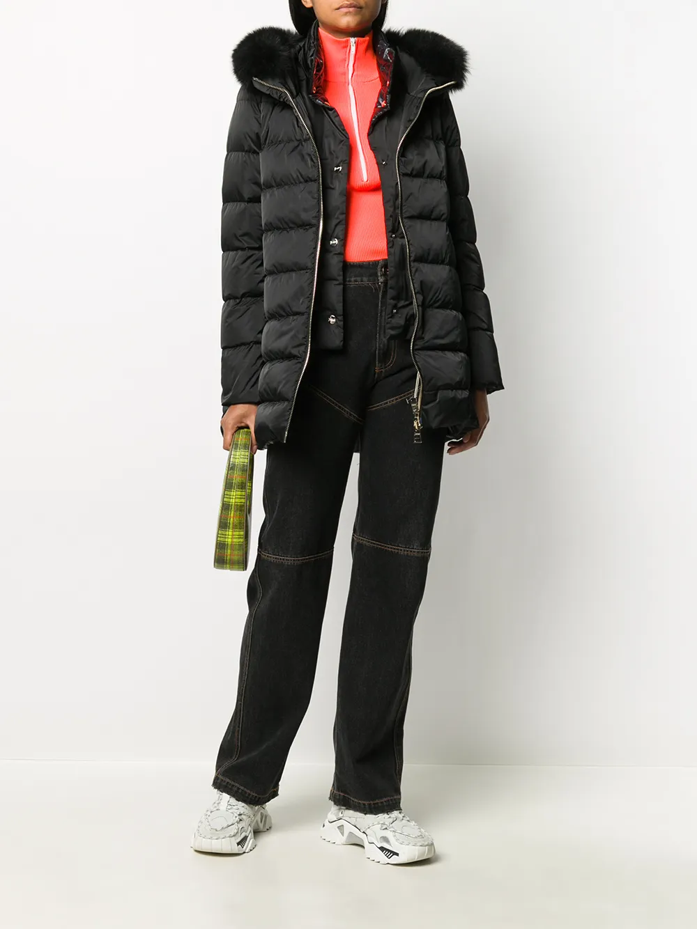 Image 2 of Herno layered-effect padded coat