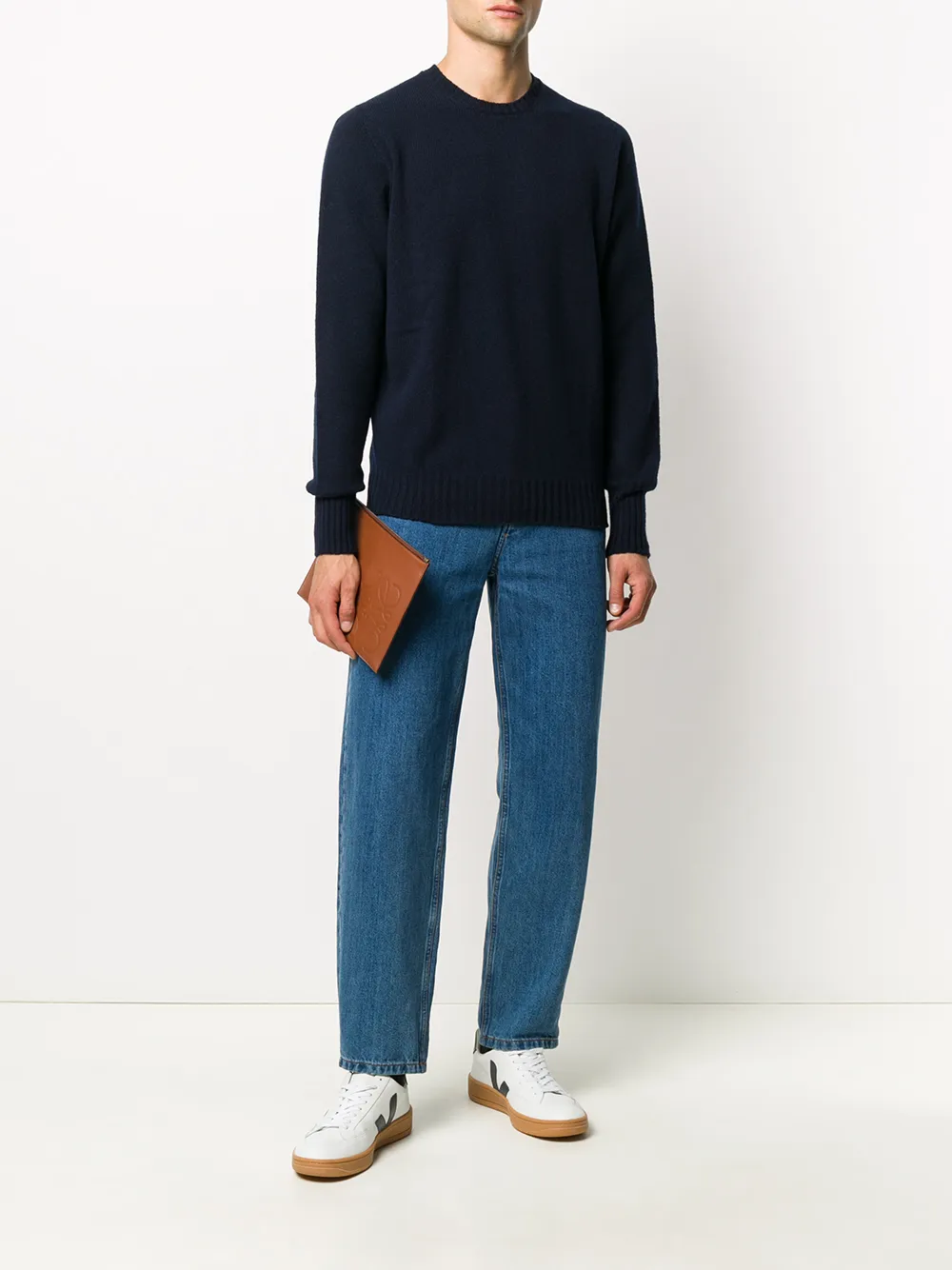 Drumohr Trui met ronde hals - Blauw