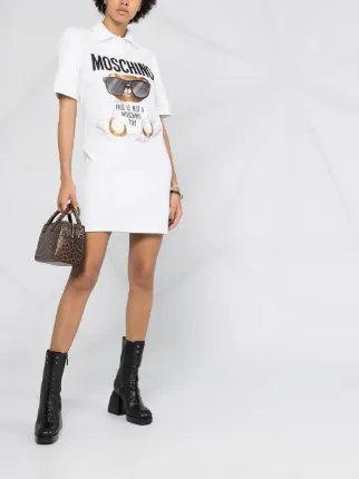 teddy-bear print T-shirt dress展示图