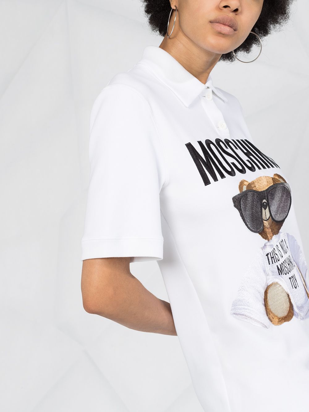 фото Moschino платье-футболка с принтом teddy bear