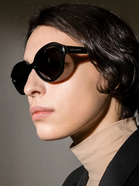 saint laurent eyewear sl400 圆框太阳眼镜