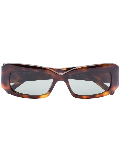 Saint Laurent Eyewear rectangle-frame tortoiseshell sunglasses