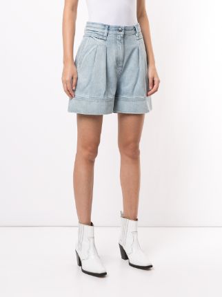 wide-leg denim shorts展示图