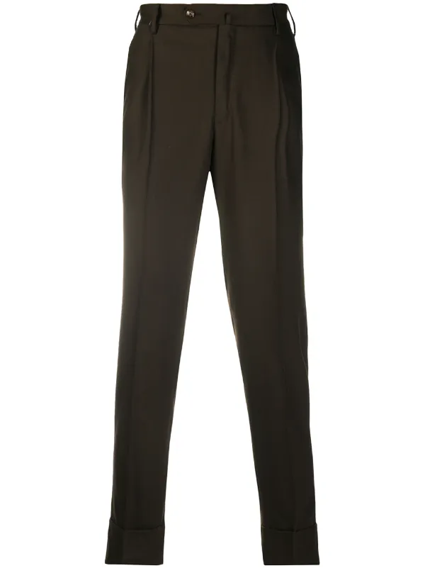 tapered wool trousers