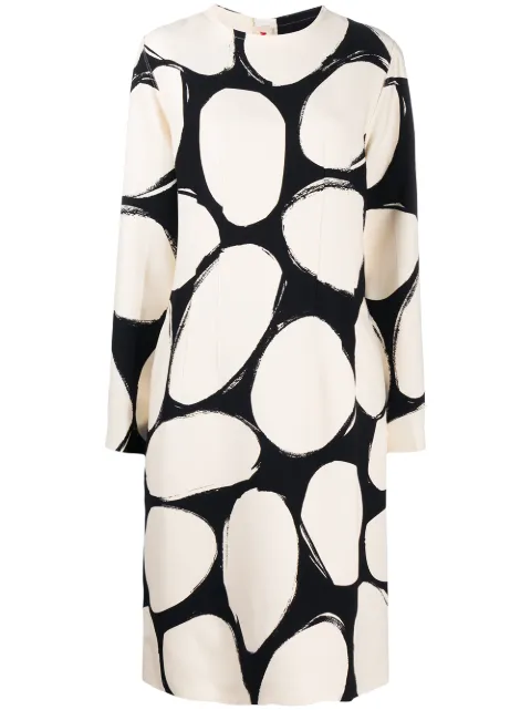 Marni silk oval-print dress