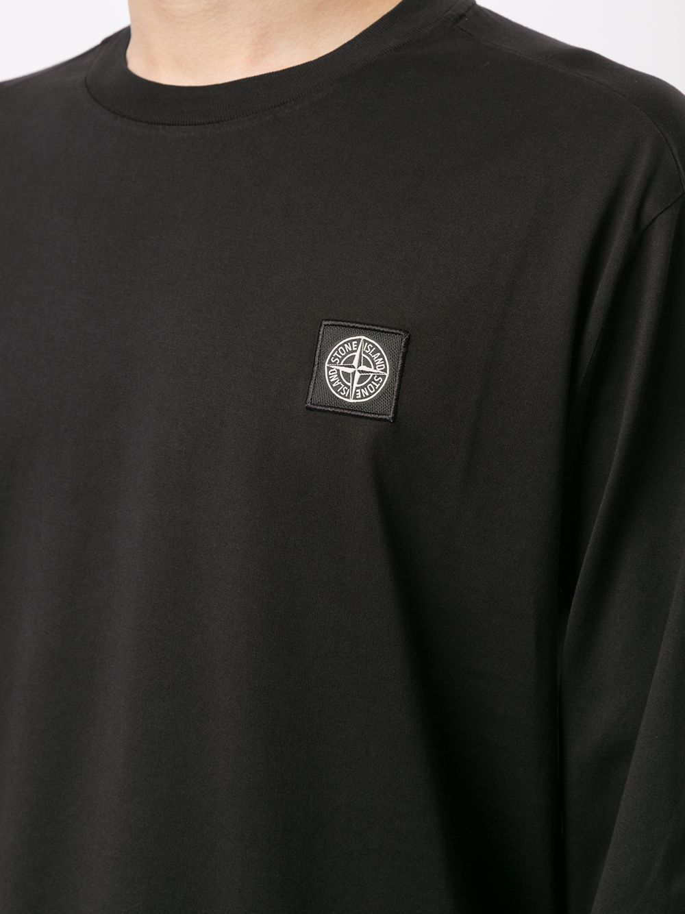 фото Stone island футболка с длинными рукавами и логотипом