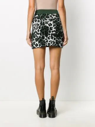 leopard print knitted skirt展示图