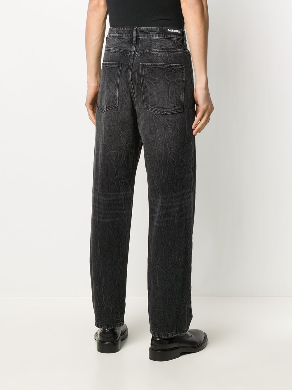 фото Balenciaga джинсы прямого кроя с нашивкой-логотипом