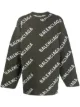 Balenciaga logo嵌花针织毛衣 图 1