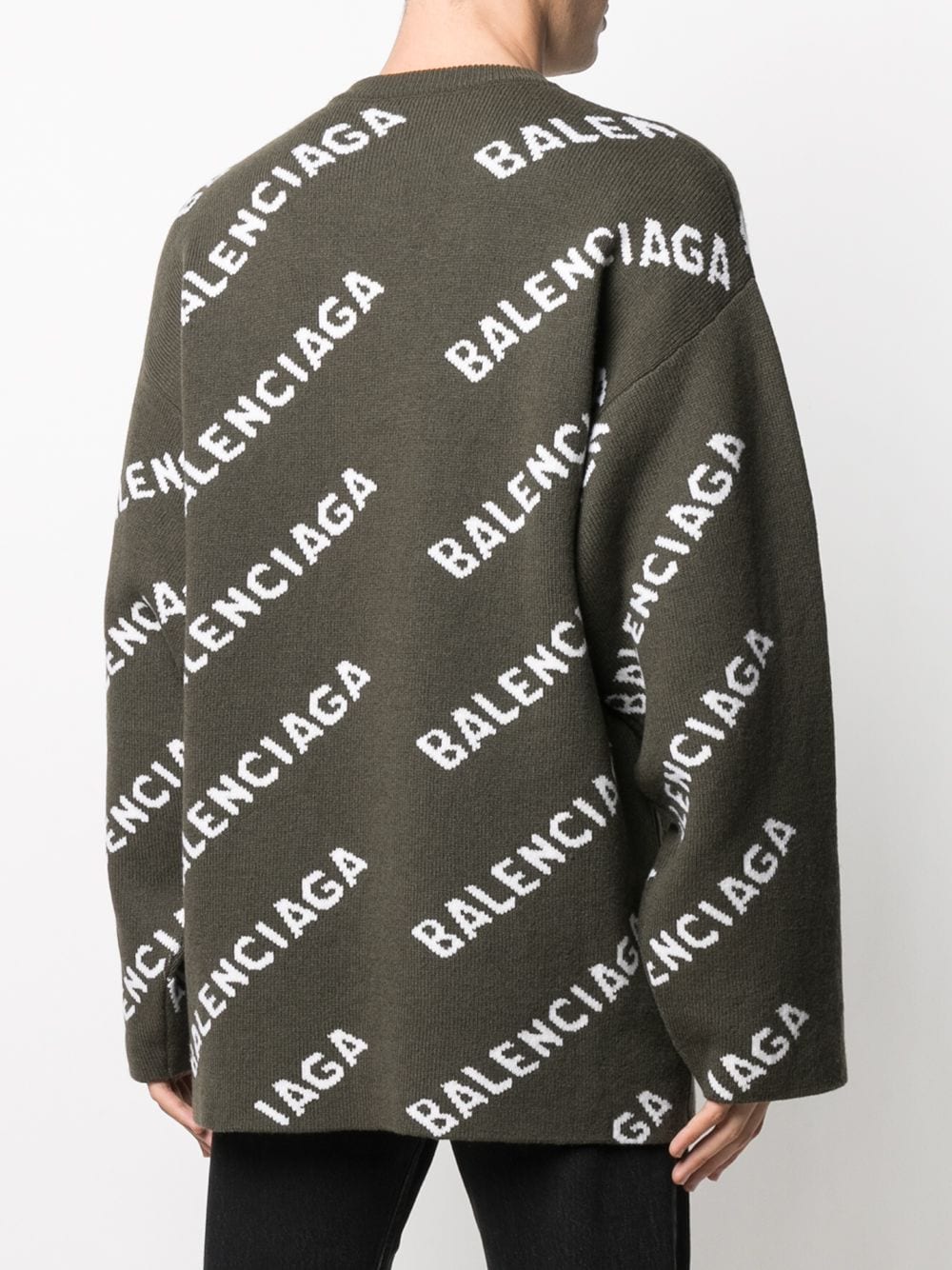 фото Balenciaga джемпер вязки интарсия с логотипом