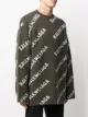 Balenciaga logo嵌花针织毛衣