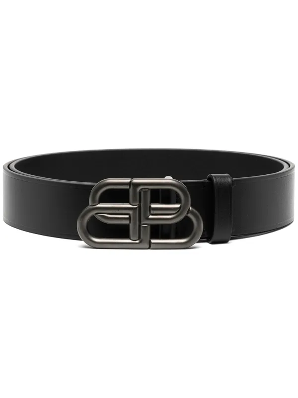 BB buckle leather belt