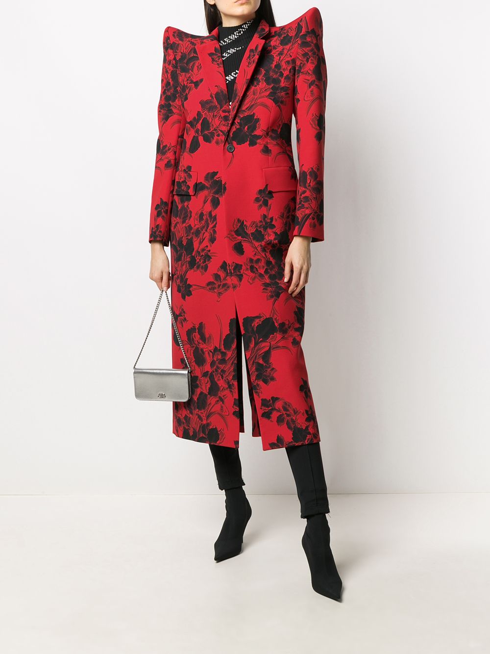 фото Balenciaga пальто с цветочным принтом