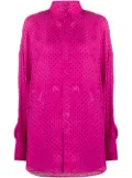 Balenciaga polka dot scarf-detail shirt - Pink