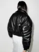 Nanushka Aida ruched bomber jacket