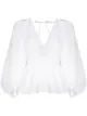 Image 1 of STAUD puff sleeves V-neck blouse