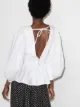 STAUD puff sleeves V-neck blouse