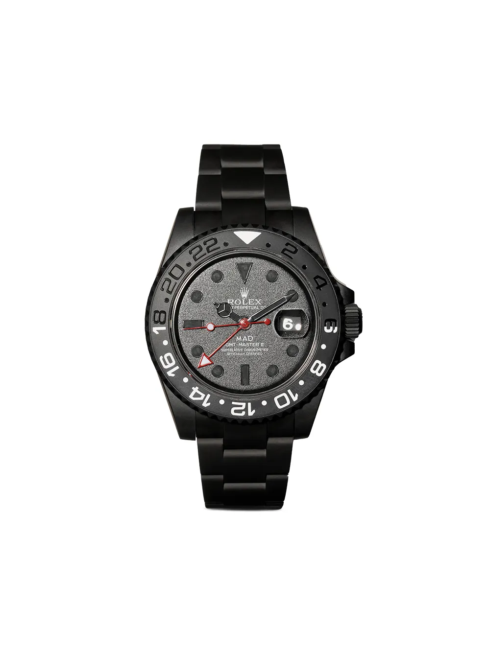 Mad Paris Customised  Rolex Gmt-master Ii Watch In Black