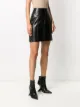 Alexander McQueen stapled leather mini skirt