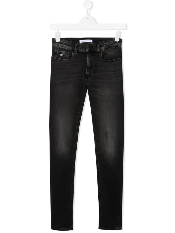 black faded skinny jeans