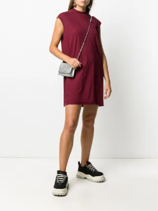 sleeveless fine ribbed knit dress展示图