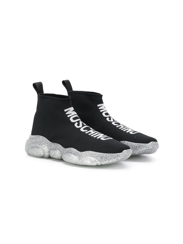 moschino logo sock sneakers