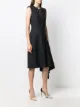 Alexander McQueen فستان مخطط بثنيات