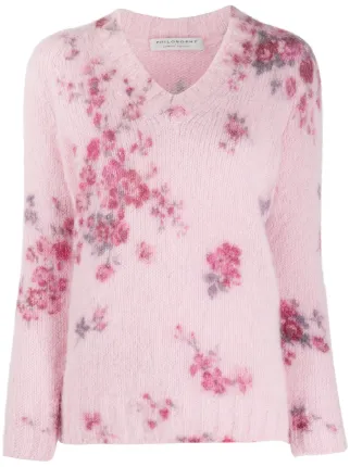 Maglione crop I'm on the naughty list in rosso - donna - PHILOSOPHY DI  LORENZO SERAFINI - divincenzoboutique.com