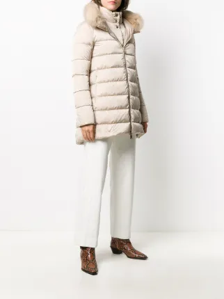 fur-hood padded coat展示图