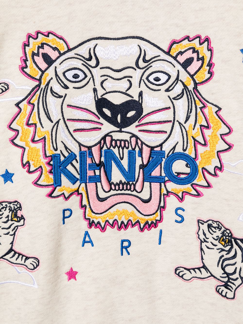 фото Kenzo kids толстовка с вышивкой tiger