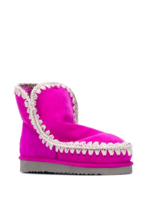 Eskimo crochet-stitch ankle boots