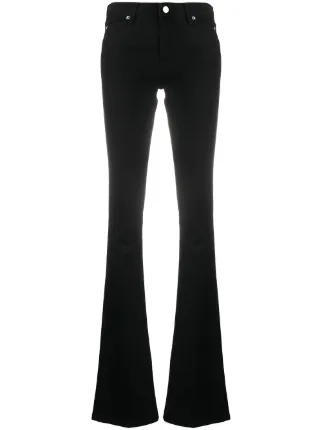 black skinny flared jeans