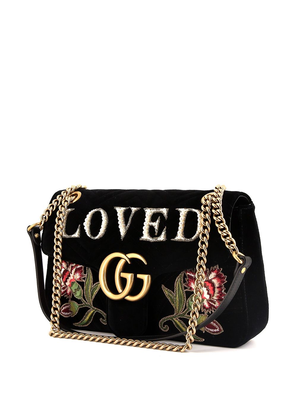 фото Gucci pre-owned сумка на плечо с вышитым логотипом gg