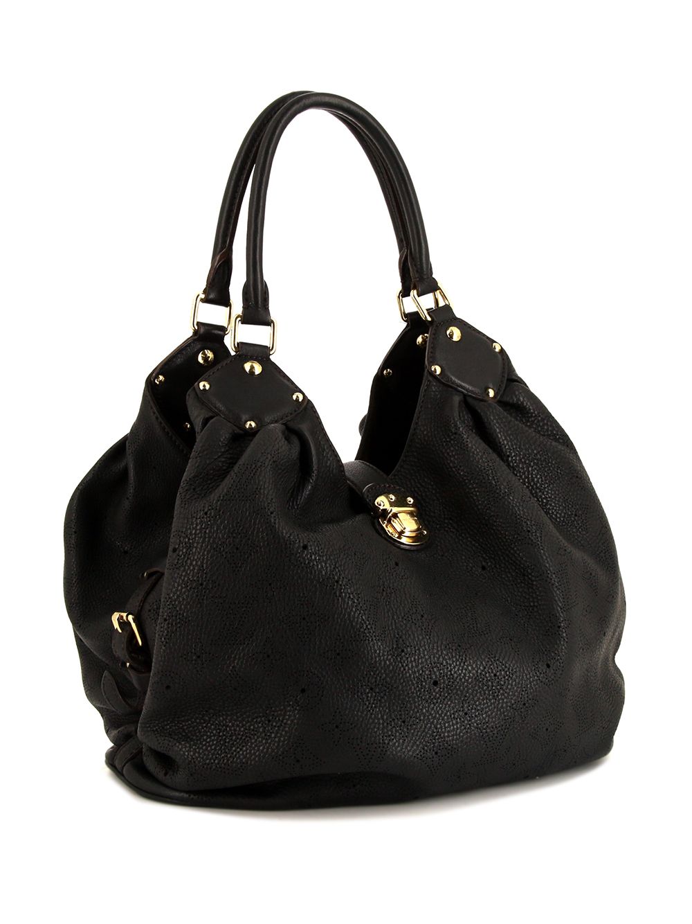 Louis Vuitton Denim Mahina XL Black Hobo Bag (2008)